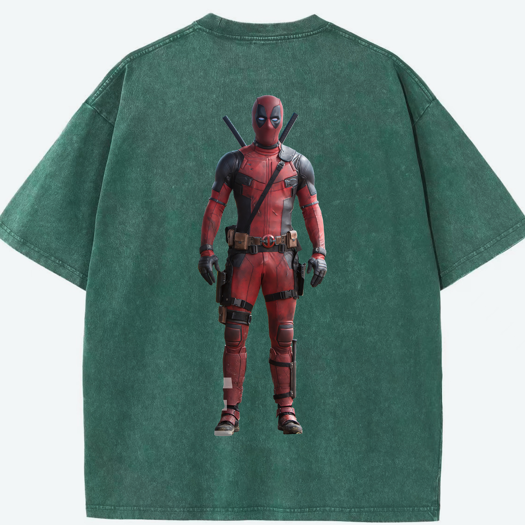 （画像用） Deadpool デッドプール 綿100% ヴィンテージ風 半袖Tシャツ（背面プリント）